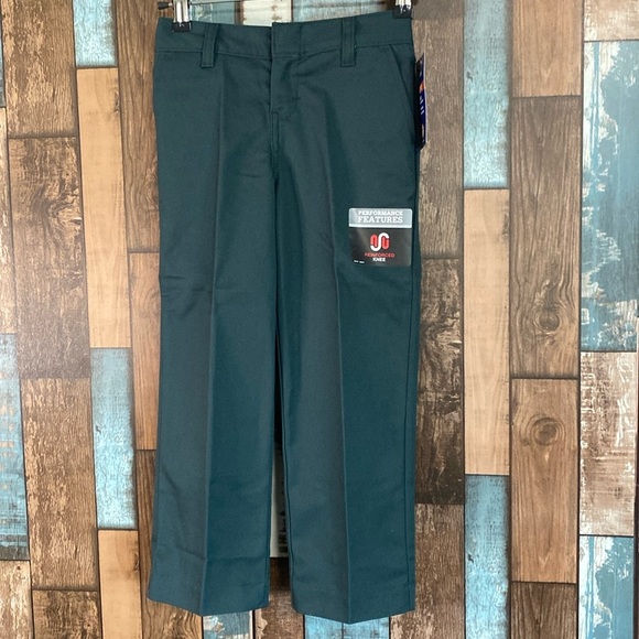 Dickies boys green classic fit straight leg pants - Picture 1 of 11